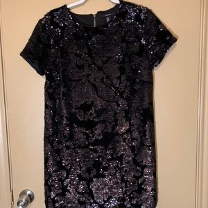 Black sparkly velvet dress